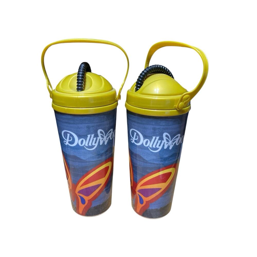 2 - Dollywood Refillable Tumbler 20oz Dolly Parton Splash Country‎ Blue Gold